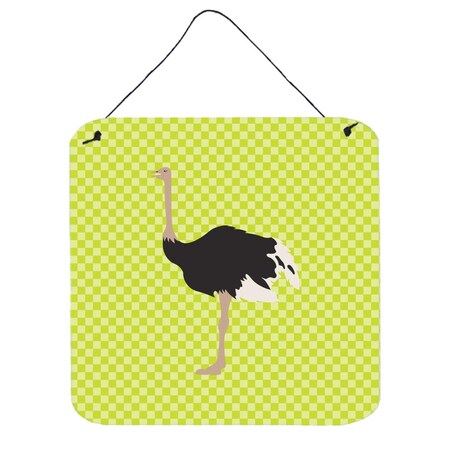 Carolines Treasures Common Ostrich Green Wall or Door Hanging Prints, 6 x 6 in. BB7750DS66